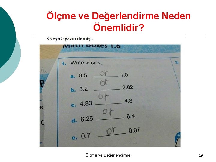 Ölçme ve Değerlendirme Neden Önemlidir? Ölçme ve Değerlendirme 19 