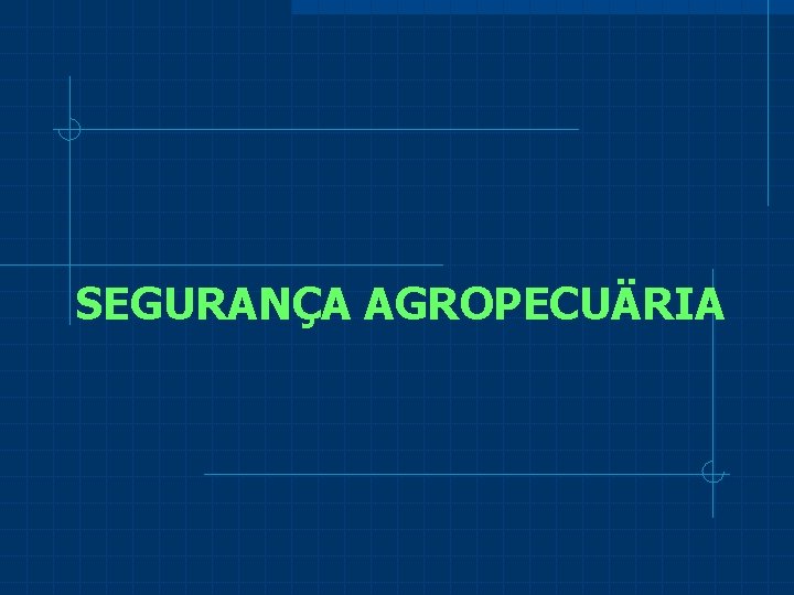 SEGURANÇA AGROPECUÄRIA 