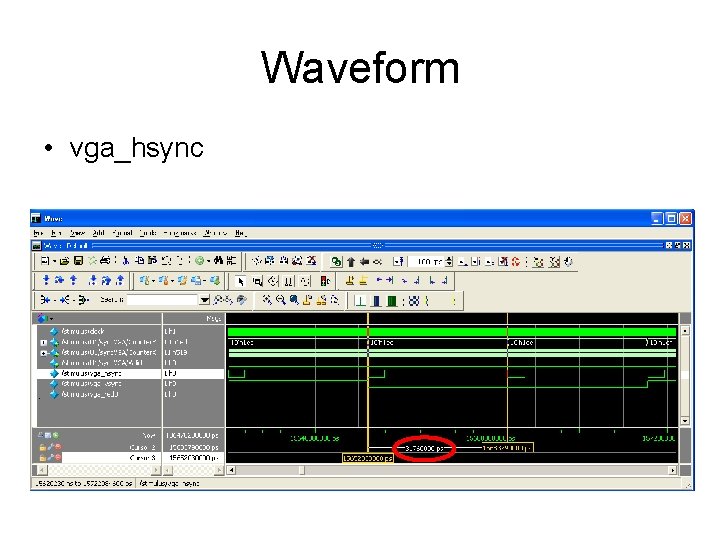 Waveform • vga_hsync 