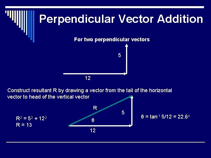 Perp Vector Chapter 3 Two Dimensional Motion and Vectors Section