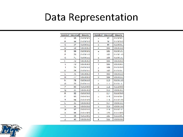 Data Representation 