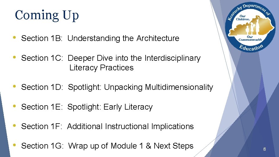 Coming Up • Section 1 B: Understanding the Architecture • Section 1 C: Deeper