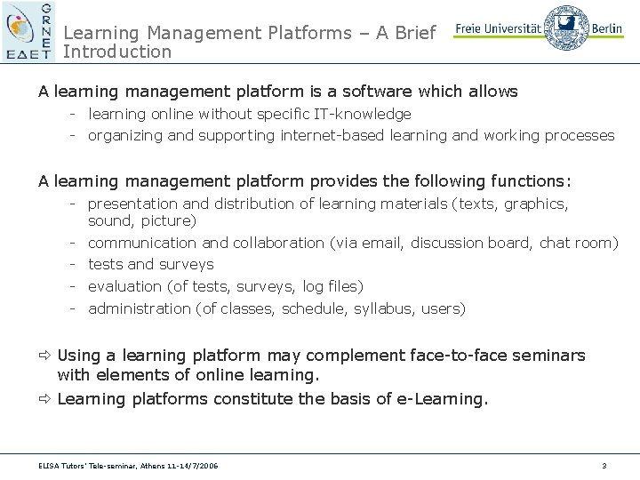 Learning Management Platforms – A Brief Introduction A learning management platform is a software