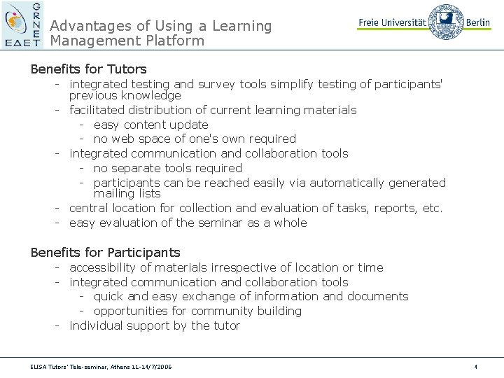 Advantages of Using a Learning Management Platform Benefits for Tutors - integrated testing and