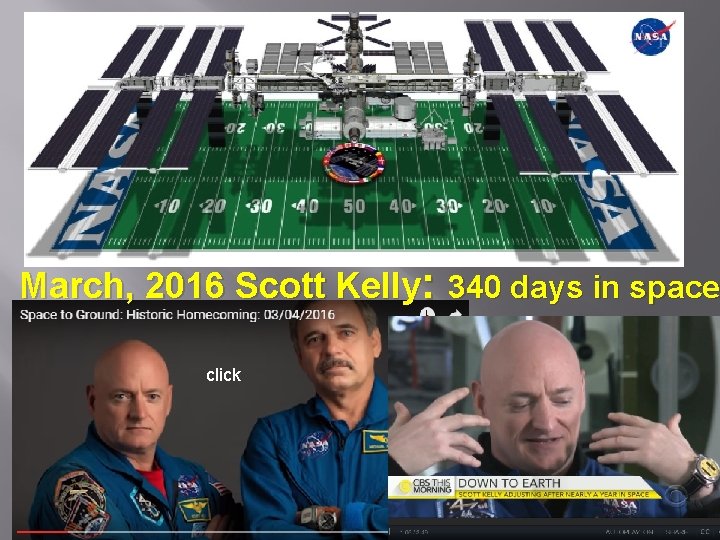 March, 2016 Scott Kelly: 340 days in space click 