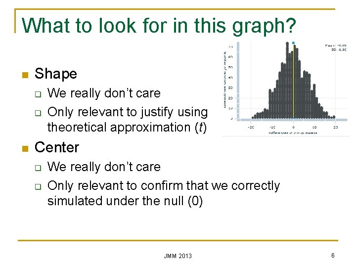 What to look for in this graph? n Shape q q n We really