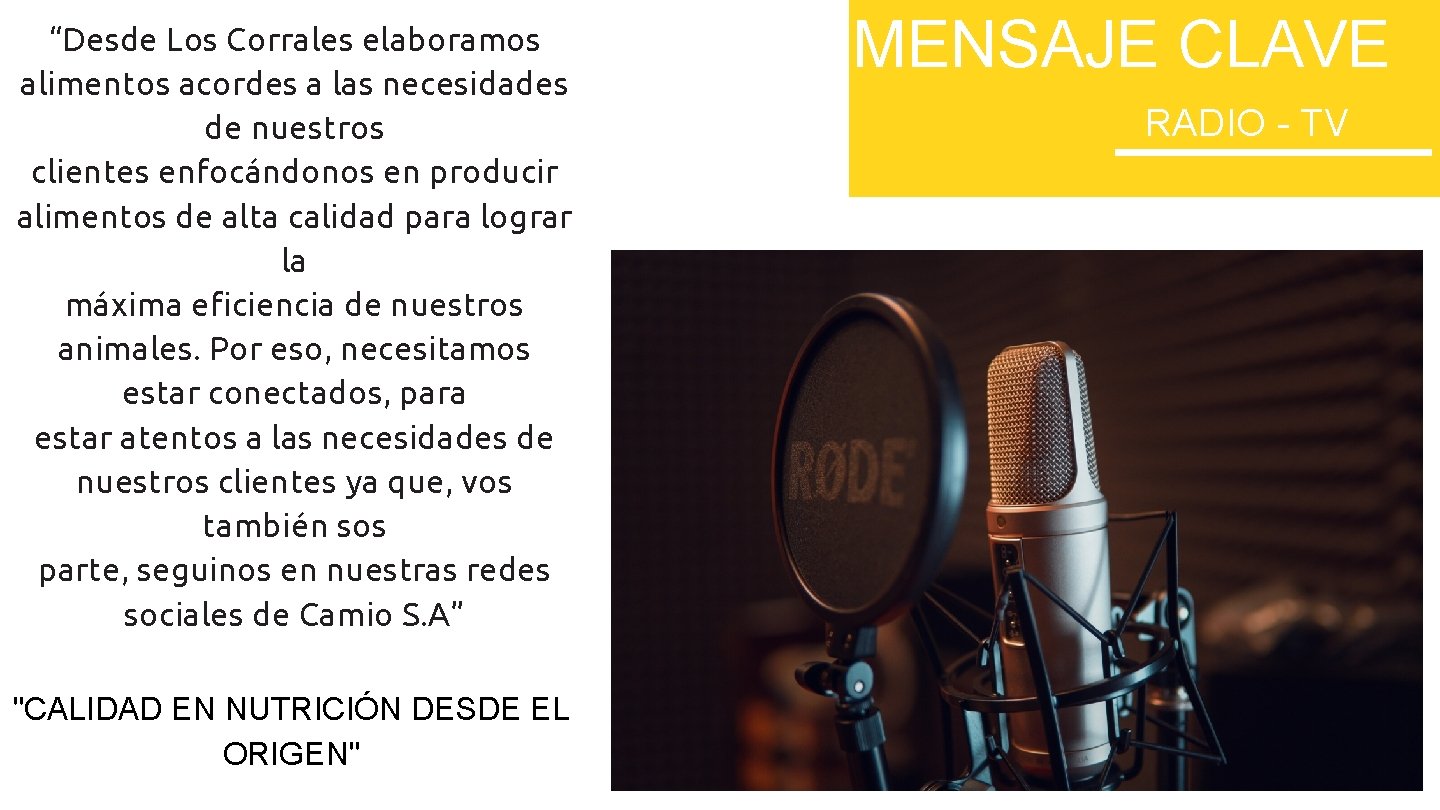 “Desde Los Corrales elaboramos alimentos acordes a las necesidades de nuestros clientes enfocándonos en