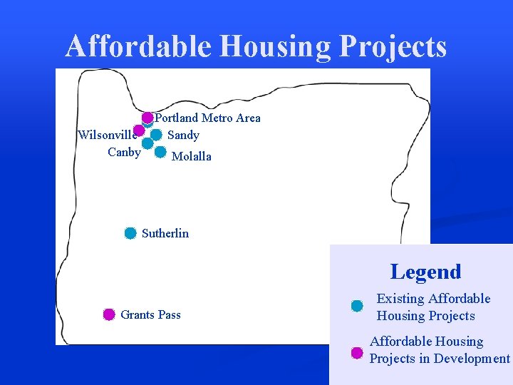 Affordable Housing Projects Wilsonville Canby Portland Metro Area Sandy Molalla Sutherlin Legend Grants Pass