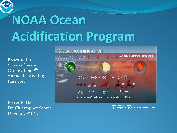 NOAA Ocean Acidification Program Presented at : Ocean Climate Observation 8 th Annual PI