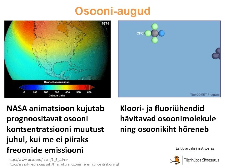 Osooni-augud NASA animatsioon kujutab prognoositavat osooni kontsentratsiooni muutust juhul, kui me ei piiraks freoonide