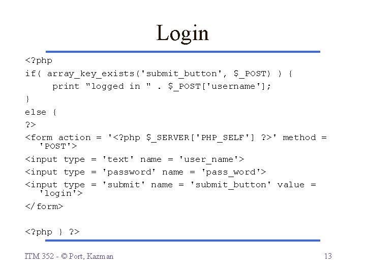 Itm 352 Html Forms Basic Form Processing Itm