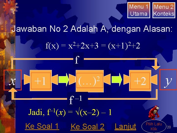 Menu 1 Menu 2 Utama Konteks Jawaban No 2 Adalah A, dengan Alasan: f(x)