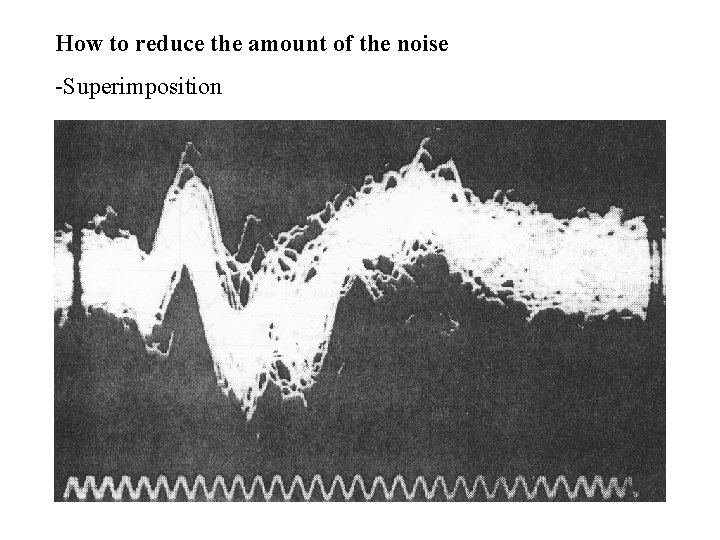 How to reduce the amount of the noise -Superimposition 