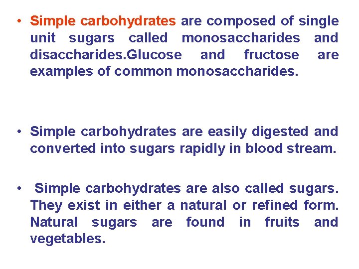 Carbohydrates By Dr Ghulam Abbas Carbohydrate functions Energy