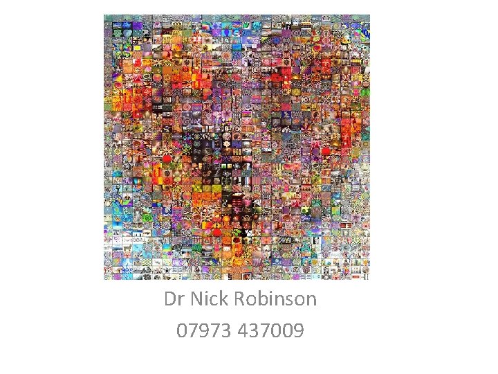 Dr Nick Robinson 07973 437009 