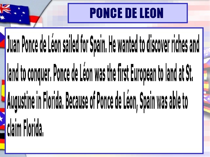 PONCE DE LEON 