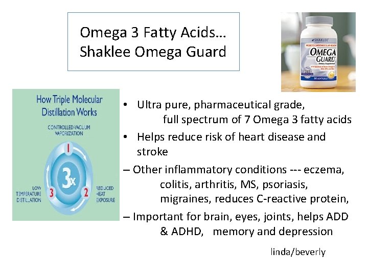 Omega 3 Fatty Acids… Shaklee Omega Guard • Ultra pure, pharmaceutical grade, full spectrum Omega 3 Fatty Acids… Shaklee Omega Guard • Ultra pure, pharmaceutical grade, full spectrum