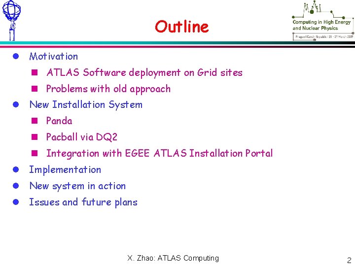 Meeting – NN Xxxxxx 2009 Outline Motivation ATLAS Software deployment on Grid sites Problems