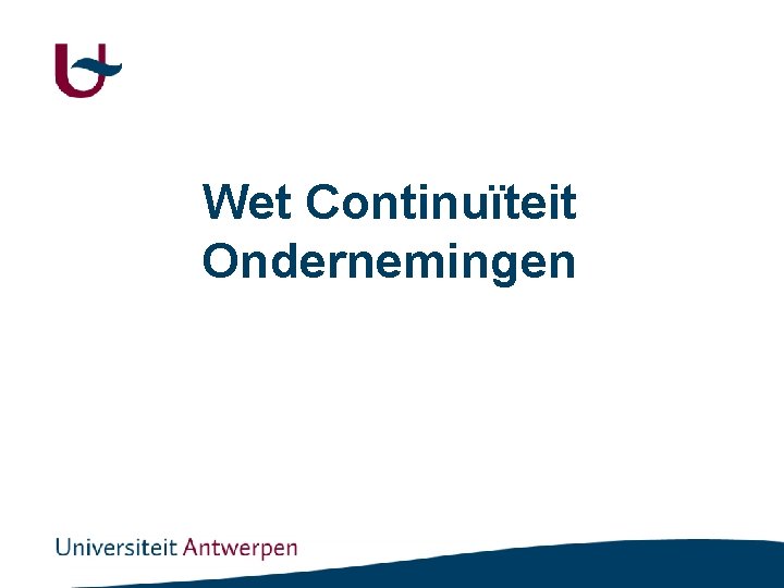 Wet Continuïteit Ondernemingen 