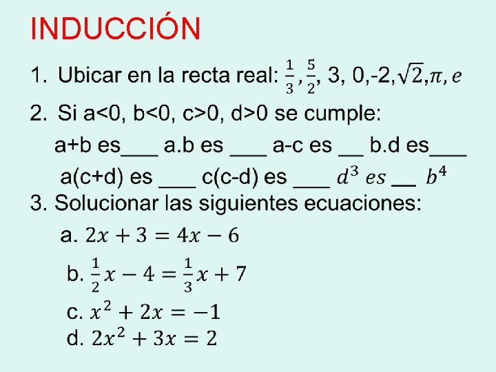 INDUCCIÓN • 