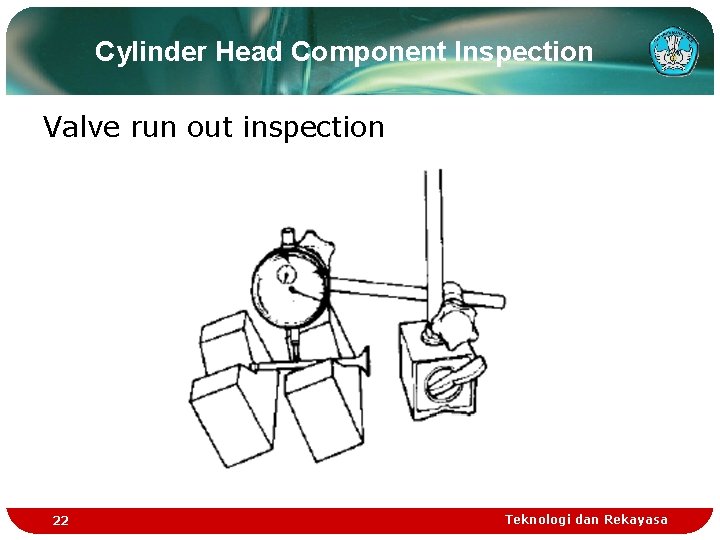 Cylinder Head Component Inspection Valve run out inspection 22 Teknologi dan Rekayasa Cylinder Head Component Inspection Valve run out inspection 22 Teknologi dan Rekayasa