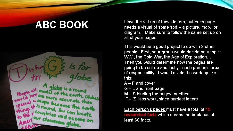 ABC BOOK I love the set up of these letters, but each page needs