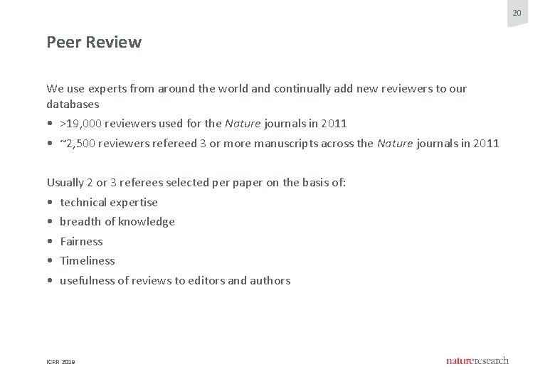 20 Peer Review We use experts from around the world and continually add new 20 Peer Review We use experts from around the world and continually add new