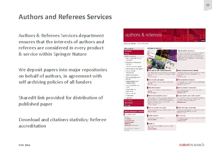 28 Authors and Referees Services Authors & Referees Services department ensures that the interests 28 Authors and Referees Services Authors & Referees Services department ensures that the interests