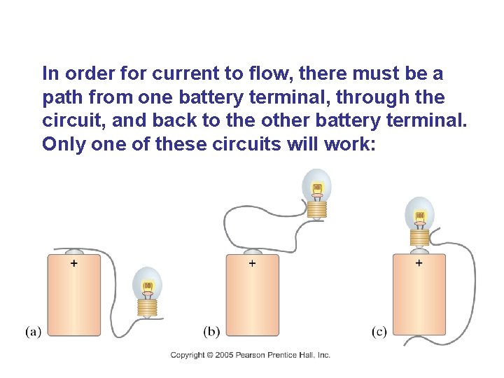 In order for current to flow, there must be a path from one battery