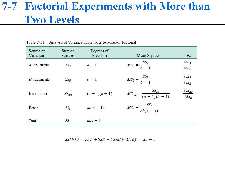 7 -7 Factorial Experiments with More than Two Levels 