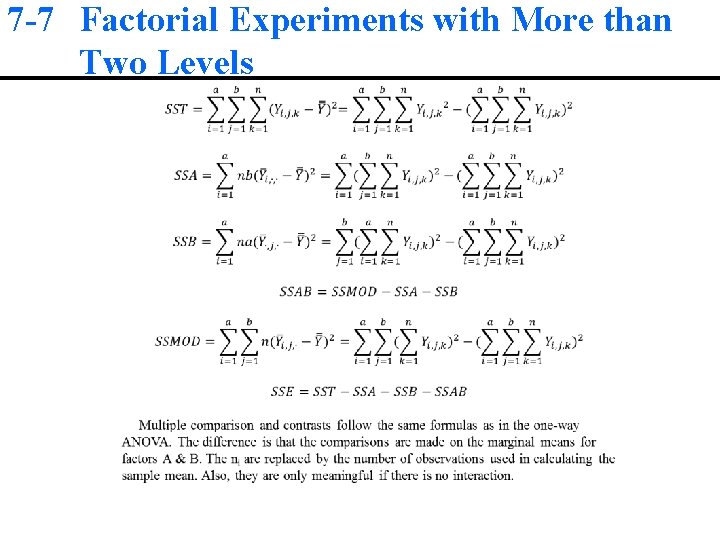7 -7 Factorial Experiments with More than Two Levels 