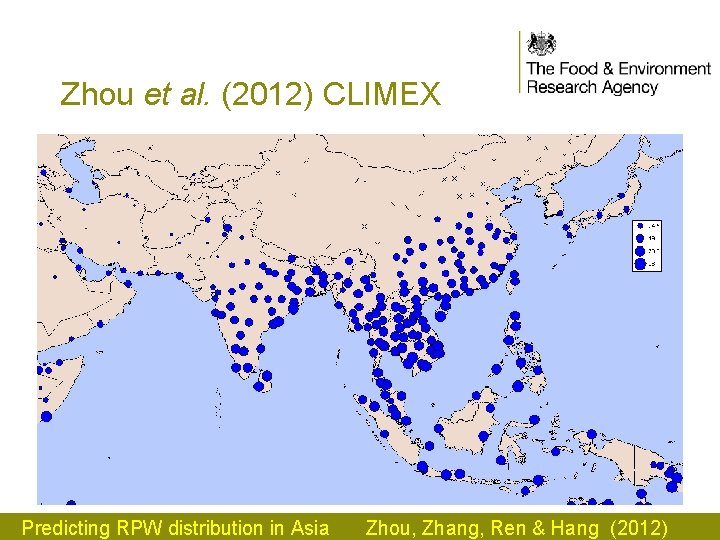 Zhou et al. (2012) CLIMEX Predicting RPW distribution in Asia Zhou, Zhang, Ren &
