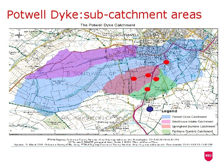 Potwell Dyke: sub-catchment areas 