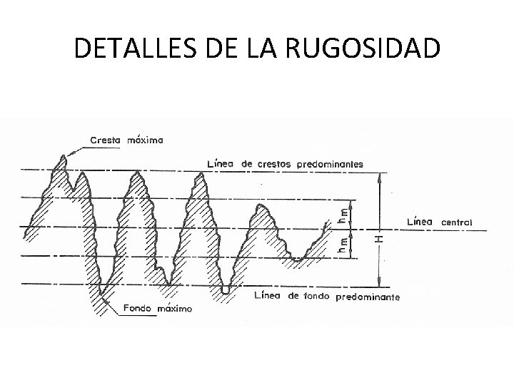 DETALLES DE LA RUGOSIDAD 