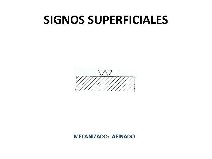 SIGNOS SUPERFICIALES MECANIZADO: AFINADO 