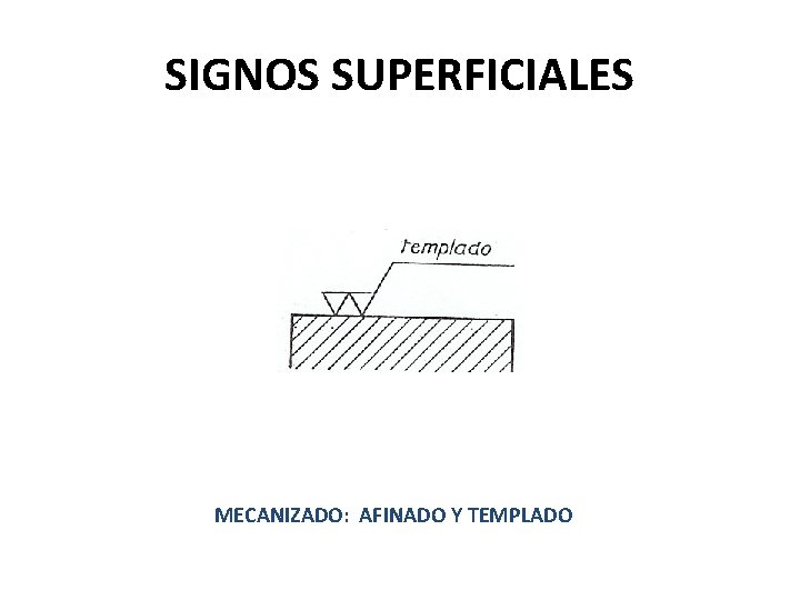 SIGNOS SUPERFICIALES MECANIZADO: AFINADO Y TEMPLADO 