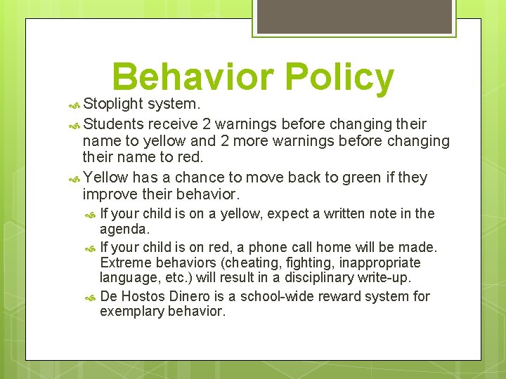 Welcome to Back to School Night Ms Fernndez
