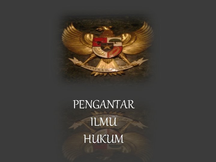 PENGANTAR ILMU HUKUM 