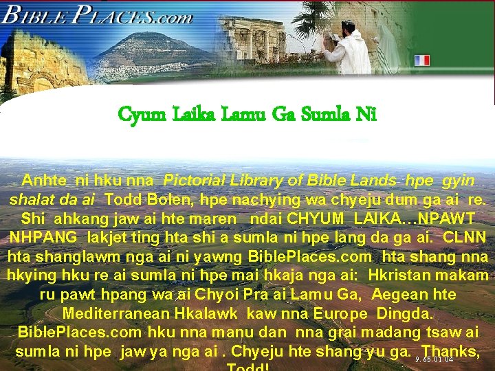 Cyum Laika Lamu Ga Sumla Ni Anhte ni hku nna Pictorial Library of Bible