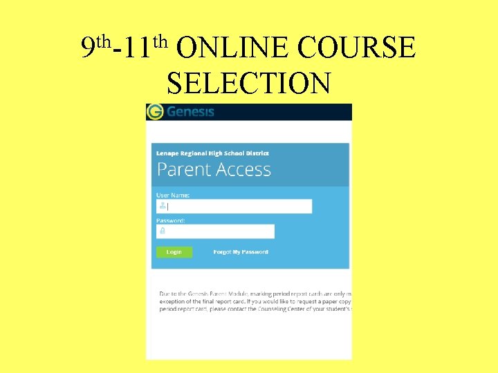 9 th-11 th ONLINE COURSE SELECTION 