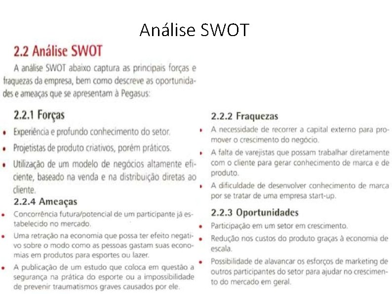 Análise SWOT 