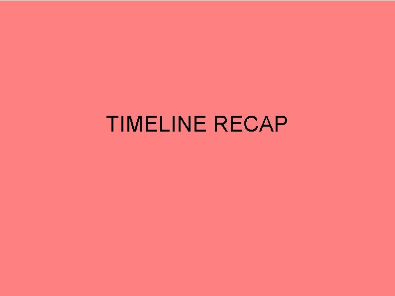 TIMELINE RECAP 