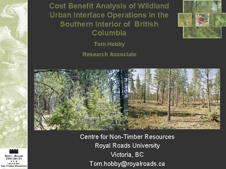 Cost Benefit Analysis of Wildland Urban Interface Operations in the Southern Interior of British