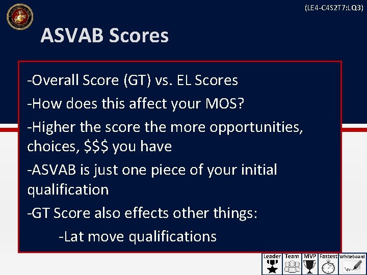 ASVAB Test LE 4 C 4 S 2