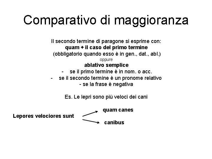 Comparativo di maggioranza Il secondo termine di paragone si esprime con: quam + il