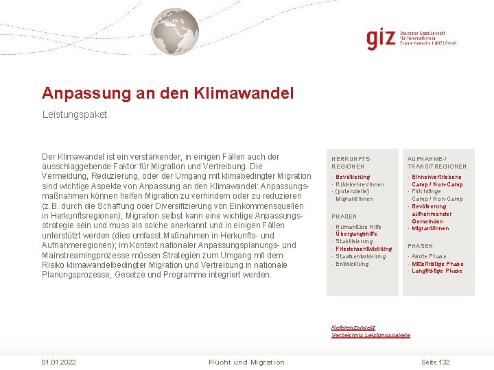 Anpassung an den Klimawandel Leistungspaket Der Klimawandel ist ein verstärkender, in einigen Fällen auch