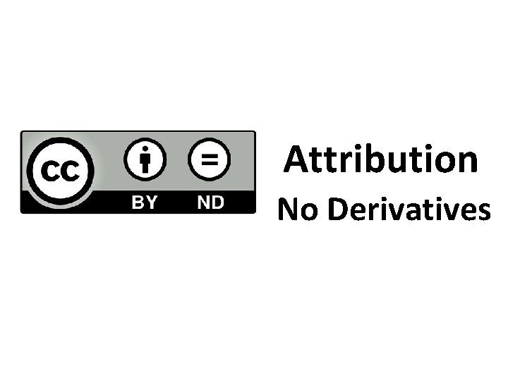 Attribution No Derivatives 