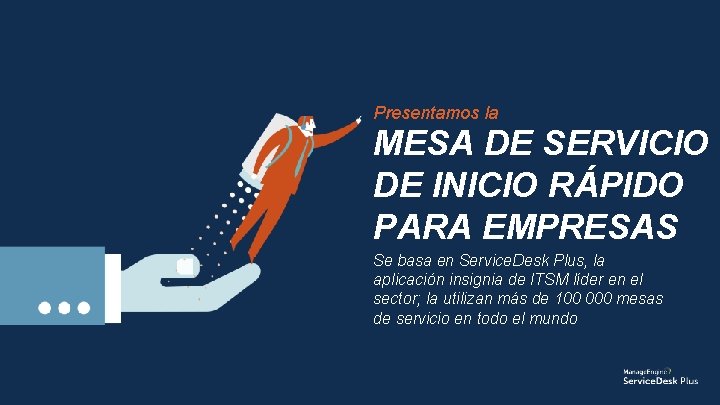 Presentamos la MESA DE SERVICIO DE INICIO RÁPIDO PARA EMPRESAS Se basa en Service.