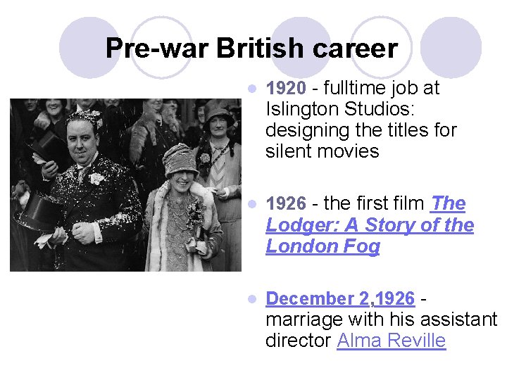 Pre-war British career l 1920 - fulltime job at Islington Studios: designing the titles