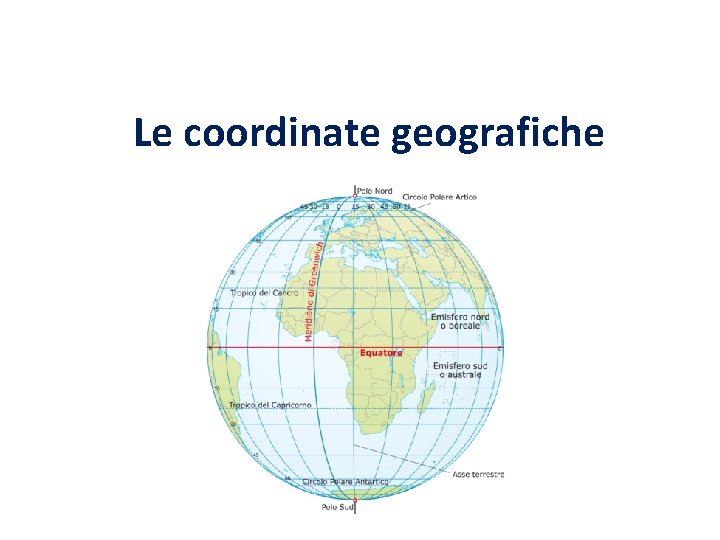 Le coordinate geografiche 